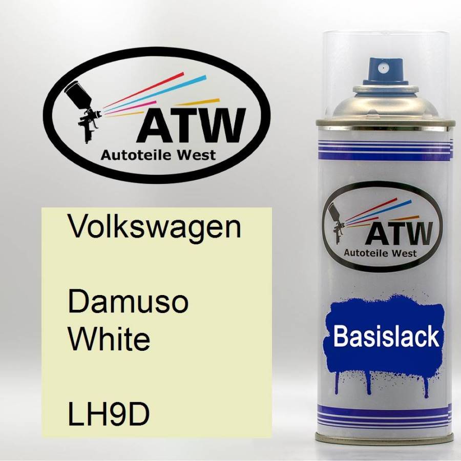 Volkswagen, Damuso White, LH9D: 400ml Sprühdose, von ATW Autoteile West.